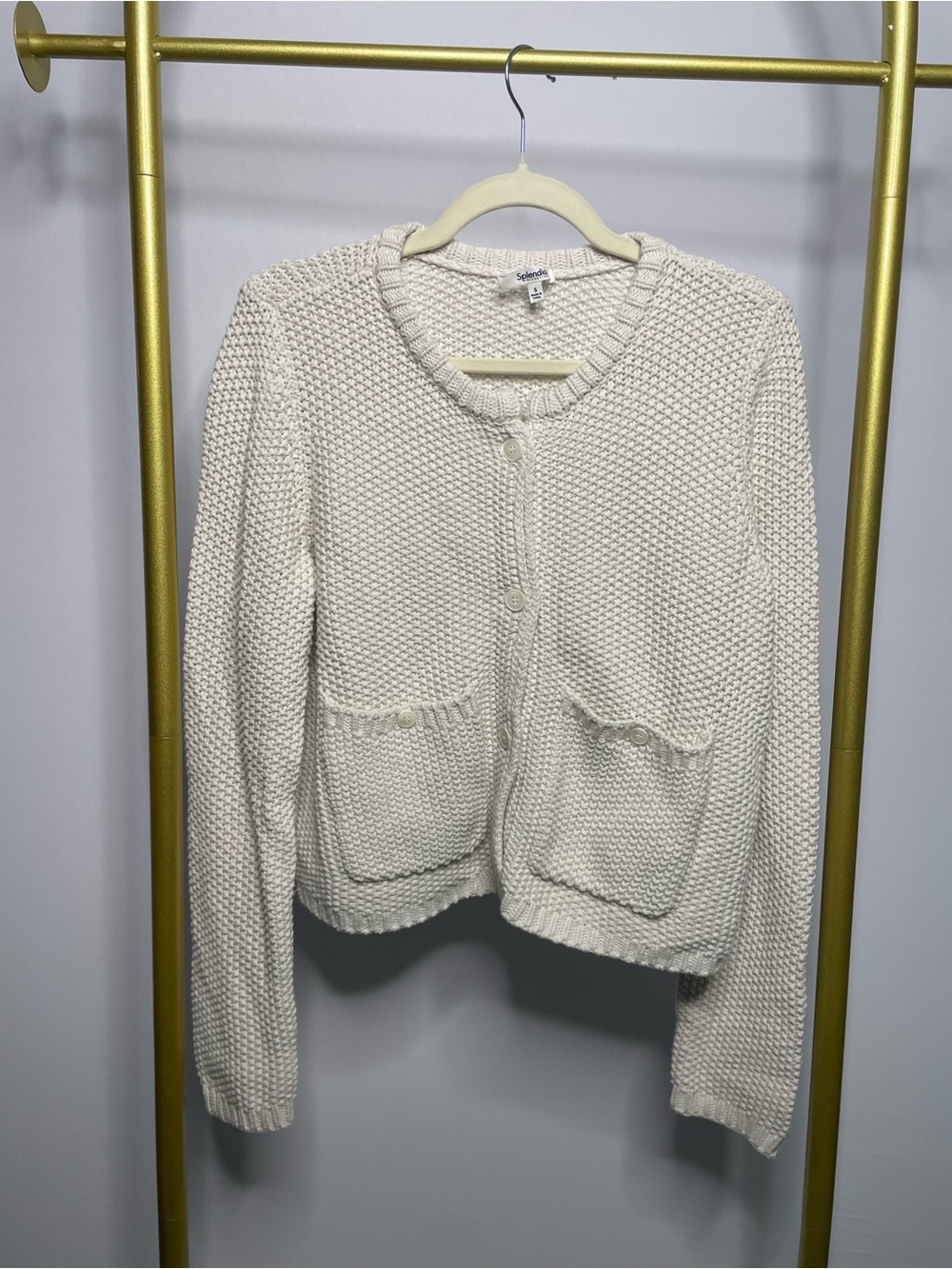 Splendid Cream Chunky Knit
Button Cardigan